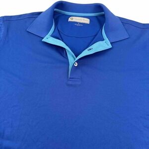 Donald Ross Performance Polo Shirt Men XL‎ Golf Blue Short Sleeve Extra Large